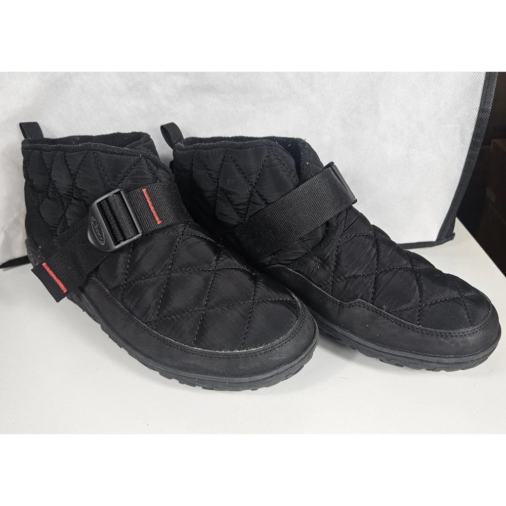 Chaco Ramble Puff Mid Mens Black Quilted Winter Bootie Size 11‎